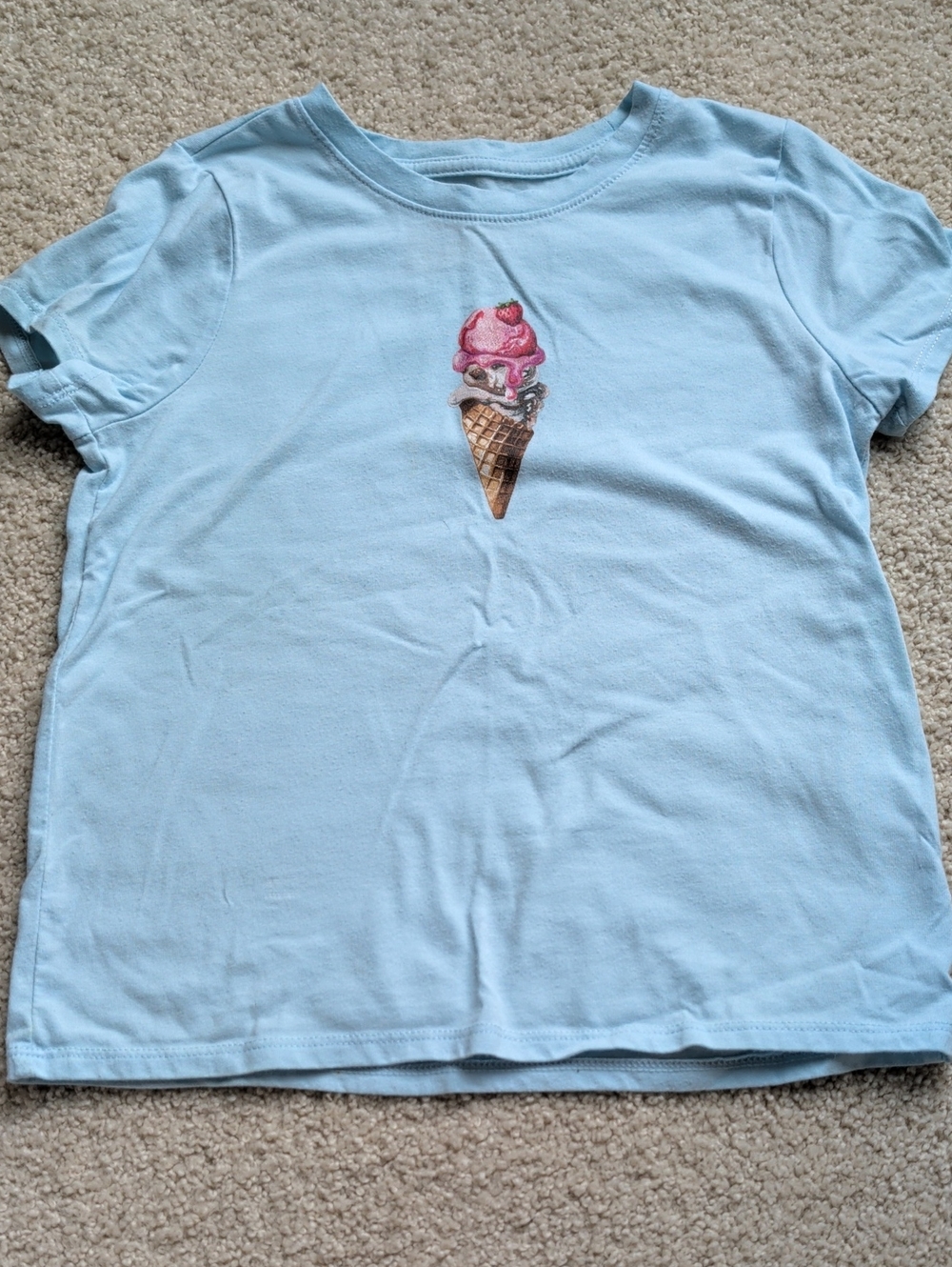 Kids Light Blue Kids Ice Cream Graphic Tee